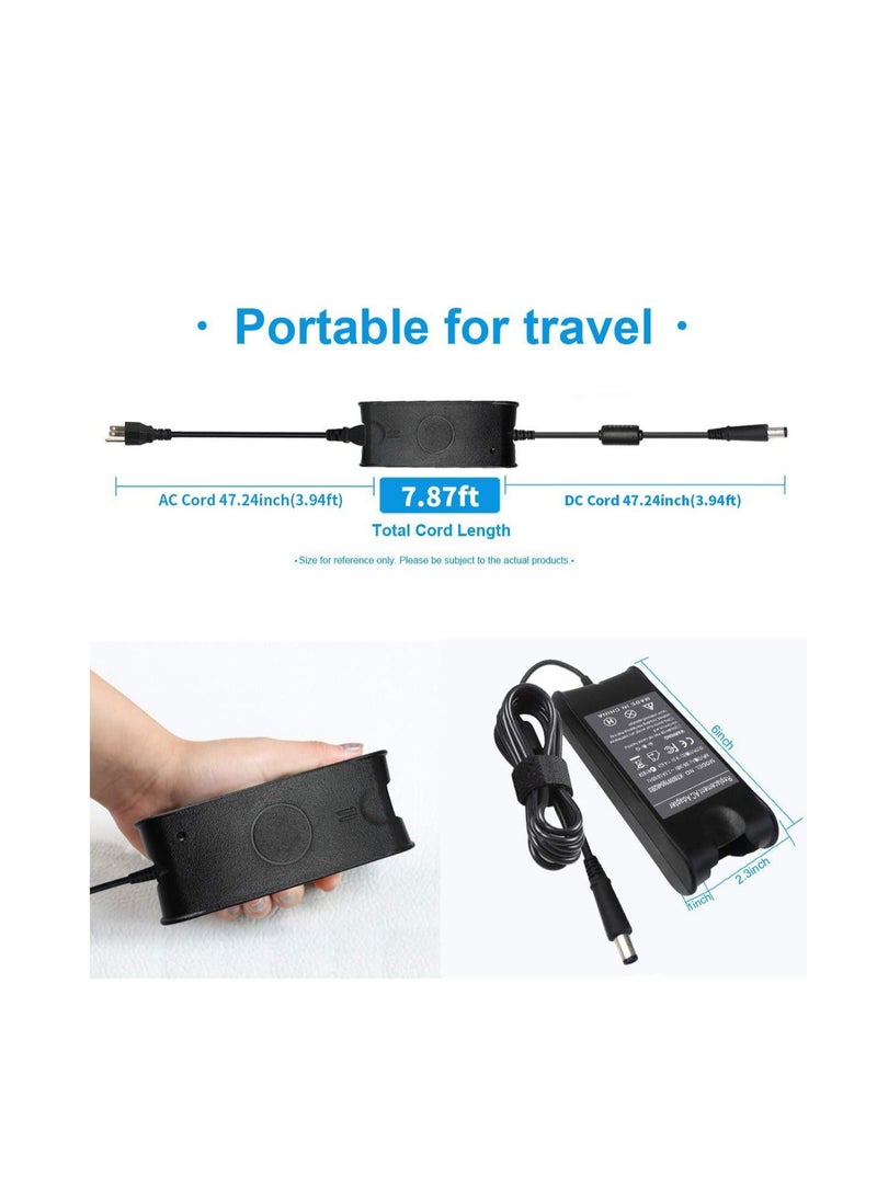 Terabyte AC Charger Compatible with Dell Inspiron 17R N7110 N5110 1720 1537 1564 N4110 3721 6000 6400 Latitude E6410 E4310 3450 3543 E4300 E6220 E6400 E6510 XPS M1330 M1530 Studio 1737 1558  - Image 2