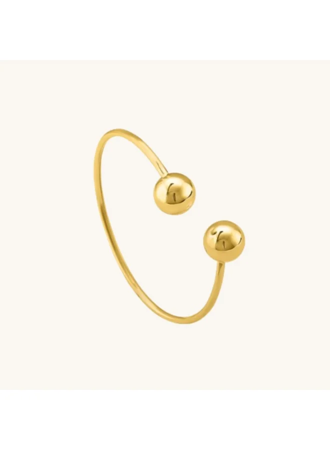 Palmonas PALMONAS 18k Gold Tone Plated Ball Cuff Bangle Bracelet
 for Women
