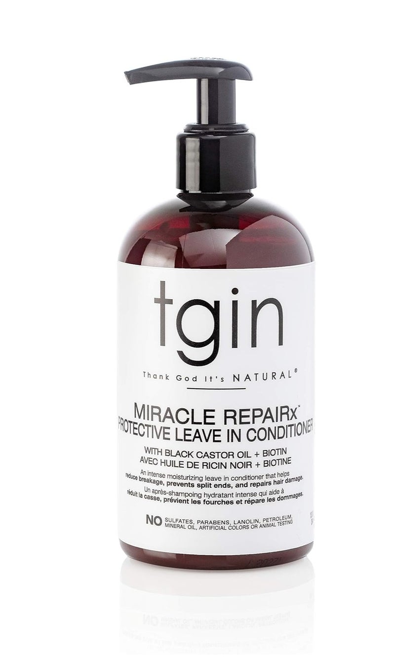 TGIN Miracle RepaiRx Leave-In Conditioner with Biotin & Black Castor Oil – 13 oz - Image 1