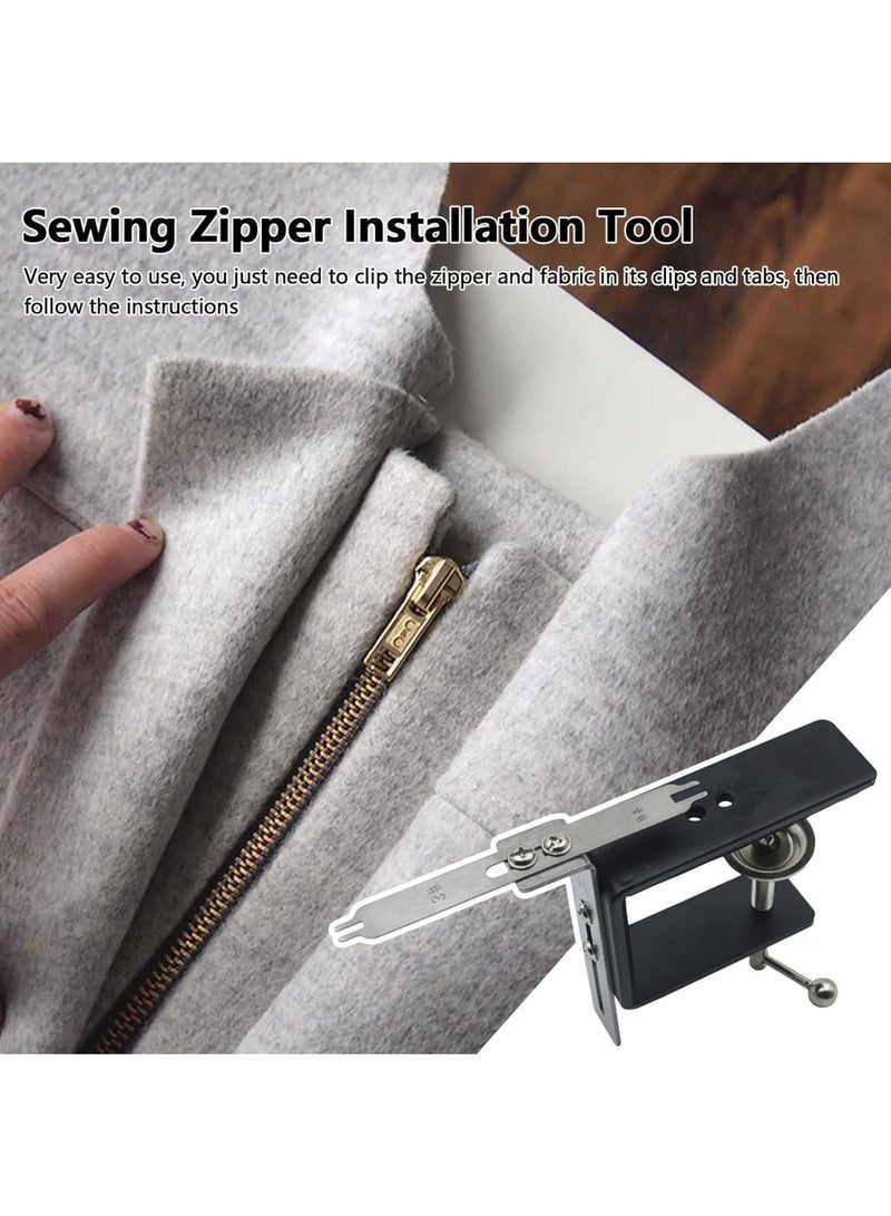 Zikra Zipper Jig Tool, Zipper Jig Sliders, Zipper Repair Kit, Zipper Pull Tool, Quick Metal Zipper Jig Sliders for Sewing, Stainless Steel Pulls Tool for Pants, Dress, Coat - Image 5