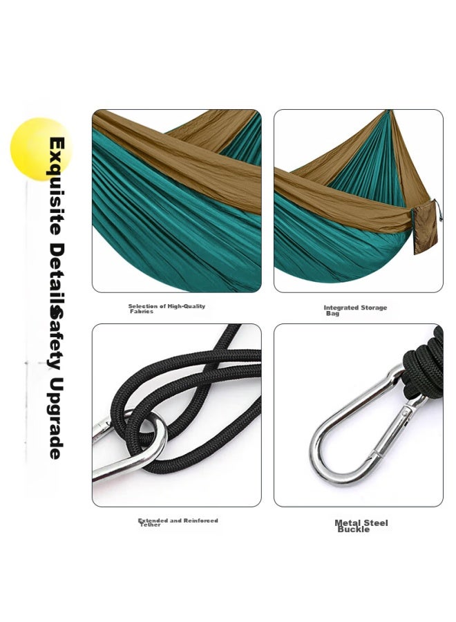 MOTIE Motie Outdoor Camping Hammock, Double Thickened Wide Indoor Hammock, Leisure Adult Crescent-shaped Wooden Anti-rollover Swing  - Image 2