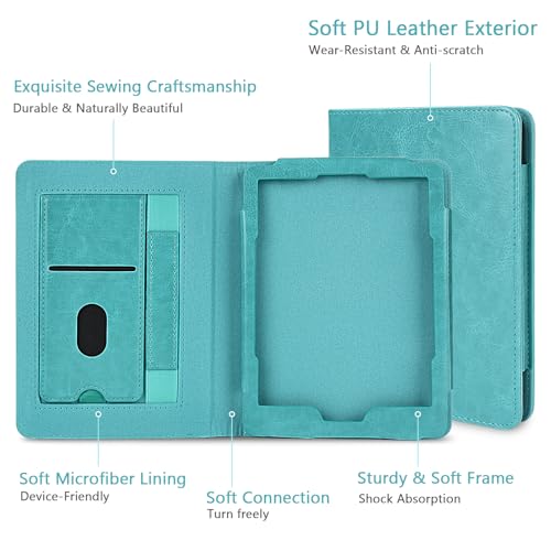 COO Case for 6.8" Kindle Paperwhite (11th Generation-2021) and Signature Edition, Premium PU Leather for 6.8" Kindle Paperwhite Case with Hand Strap, Card Slot and Foldable Stand - Image 4