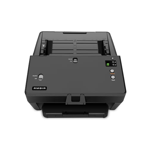 AMBIR nScan DS1060AS 60 ppm HighSpeed Document Card and Passport Scanner 9 Programmable scan Modes SupportsColor BlackWhite Grayscale Versatile DoubleSided scanning USB Windows ONLY - Image 1