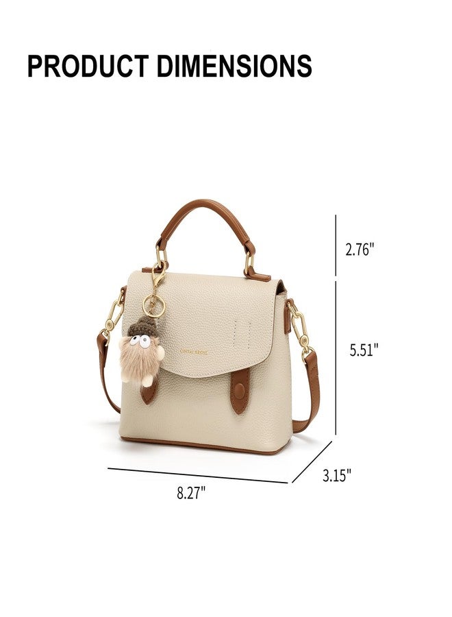 سينفايكروز حقائب كروس بودي من سينفايكروز للنساء، حقائب يد جلدية للنساء، لنمطين مختلفين للحمل مع تعليقات، أبيض - Image 5