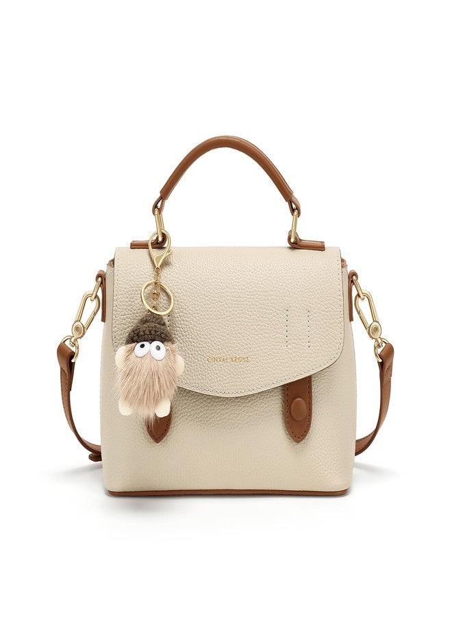 سينفايكروز حقائب كروس بودي من سينفايكروز للنساء، حقائب يد جلدية للنساء، لنمطين مختلفين للحمل مع تعليقات، أبيض - Image 1