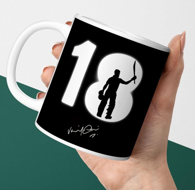 PrintingZone Compatible Print with Virat Kohli Mug Printed Cup Microwave Safe Ceramic Coffee Mug 350ml Pack of 1NDM217 - Image 1