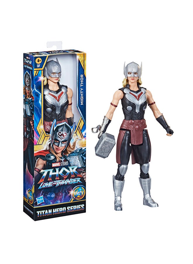 Marvel Studios - Titan Hero Series Mighty Thor Toy 12-Inch-Scale Thor Love And Thunder Figure With Accessory Toys For Kids Ages 4 And Up - Image 1