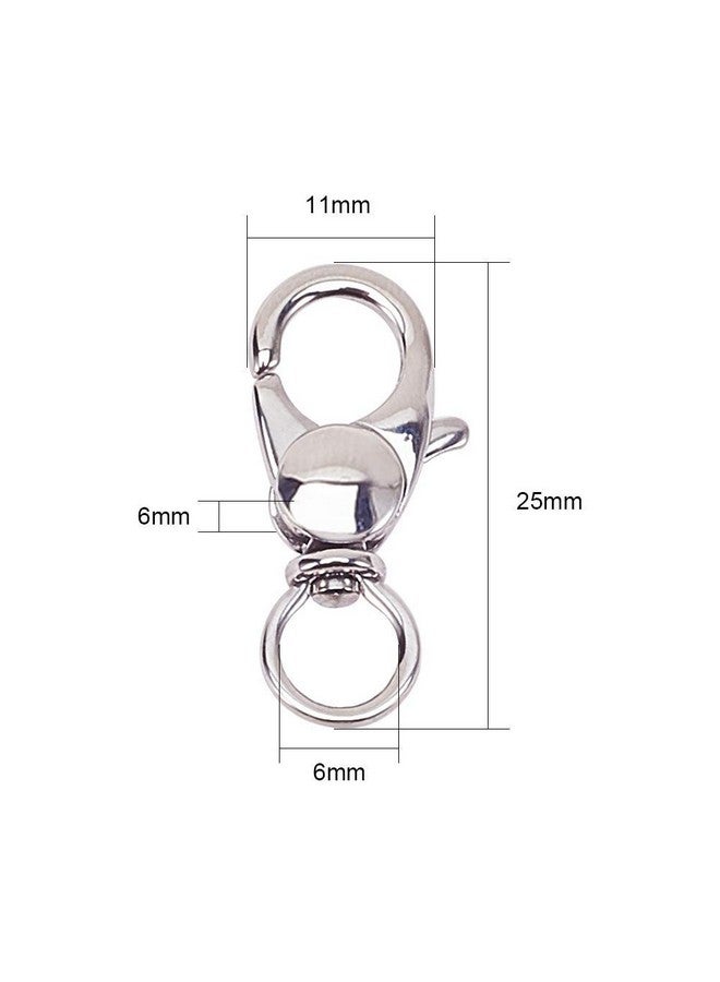 PH PandaHall Pandahall 2 Pcs 304 Stainless Steel Swivel Lobster Claw Clasps Swivel Lanyardstrigger Snap Hooks Strap For Keychain Key Rings Diy Bags And Jewelry Findings Stainless Steel Color - Image 3