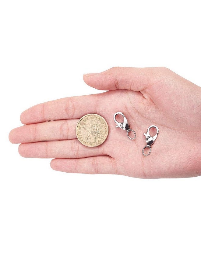 PH PandaHall Pandahall 2 Pcs 304 Stainless Steel Swivel Lobster Claw Clasps Swivel Lanyardstrigger Snap Hooks Strap For Keychain Key Rings Diy Bags And Jewelry Findings Stainless Steel Color - Image 4