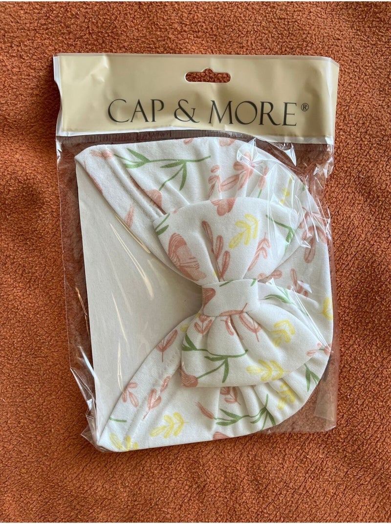 Punch Passion Cotton Baby Bonnet/ Baby Bandana/ Ribbon Baby Bonnet/ Baby Headgear