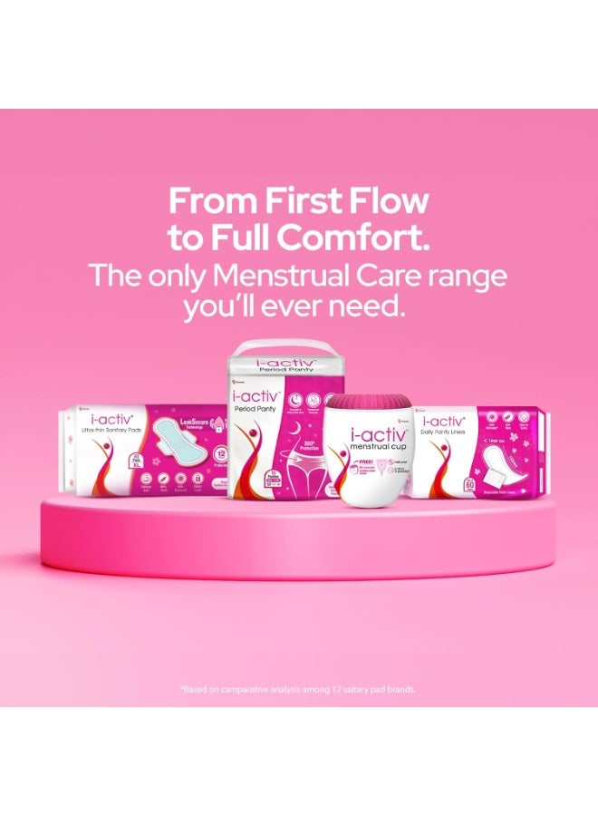 i-activ سراويل الدورة الشهرية للنساء من أكتيف | مقاسات كبيرة إلى كبيرة جدًا | عبوة من 10 قطع | سراويل الدورة الشهرية للاستخدام مرة واحدة للنساء ذوات التدفق الغزير | فوط صحية للأمهات بعد الولادة | حماية شاملة 360 درجة | مقاس الخصر: من 31 إلى 48 بوصة - Image 4