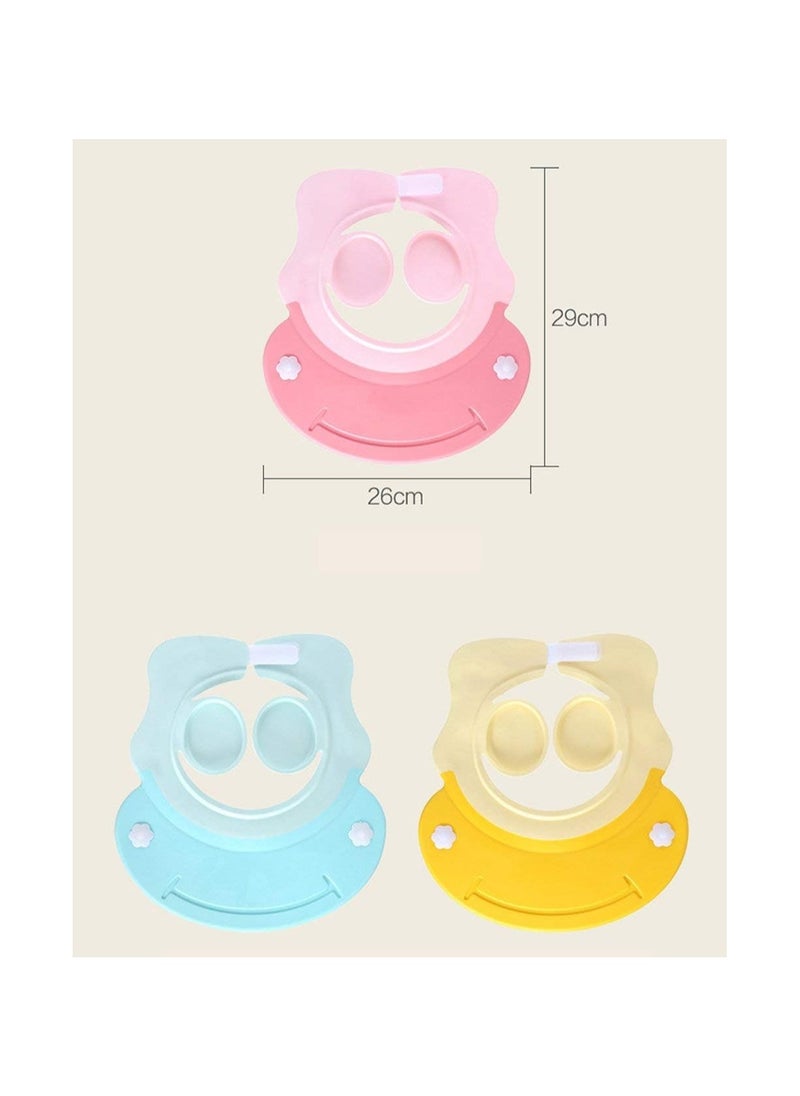 Arabest - Baby Shower Cap Bath wash Shampoo Shield Hat Adjustable Toddler Head Hair Rinser Visor Prevent Water from Entering Eyes and Ears Protection Children and Kids (Pink) - Image 1
