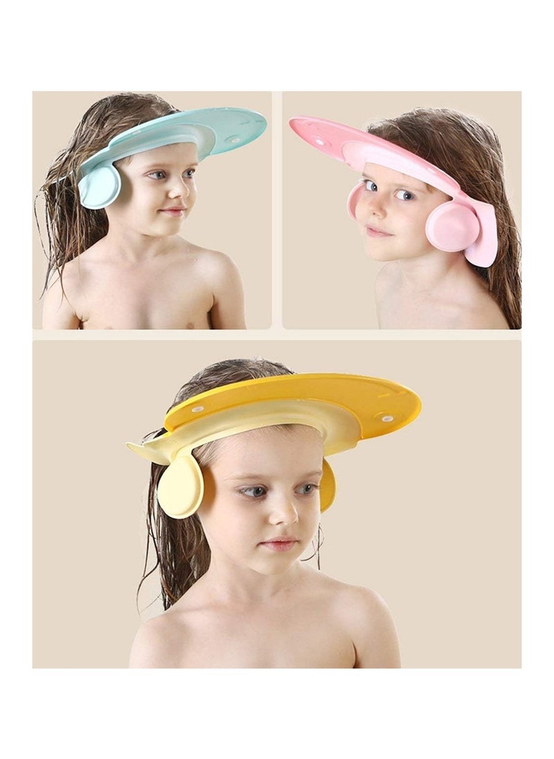 Arabest - Baby Shower Cap Bath wash Shampoo Shield Hat Adjustable Toddler Head Hair Rinser Visor Prevent Water from Entering Eyes and Ears Protection Children and Kids (Pink) - Image 1