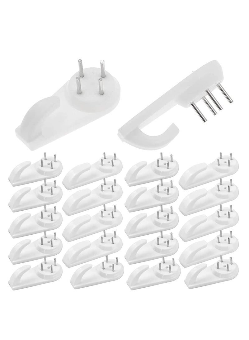 HW 30 Pcs Invisible Non-Trace Wall Picture Hook, Durable Hardwall Hanging Hook for Photo Frame Art Painting Hangers, Concrete Wall Hooks Nail Plastic  - Image 1