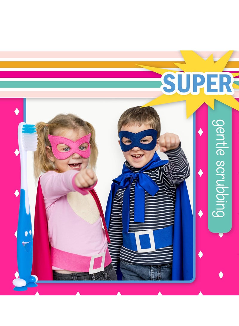 Excefore Kids Toothbrush, Children Soft Bristle Tooth Guard Toothbrush, Easy Grip for Toddlers Size Toothbrush Pack Kids Ages 3+ - Image 4