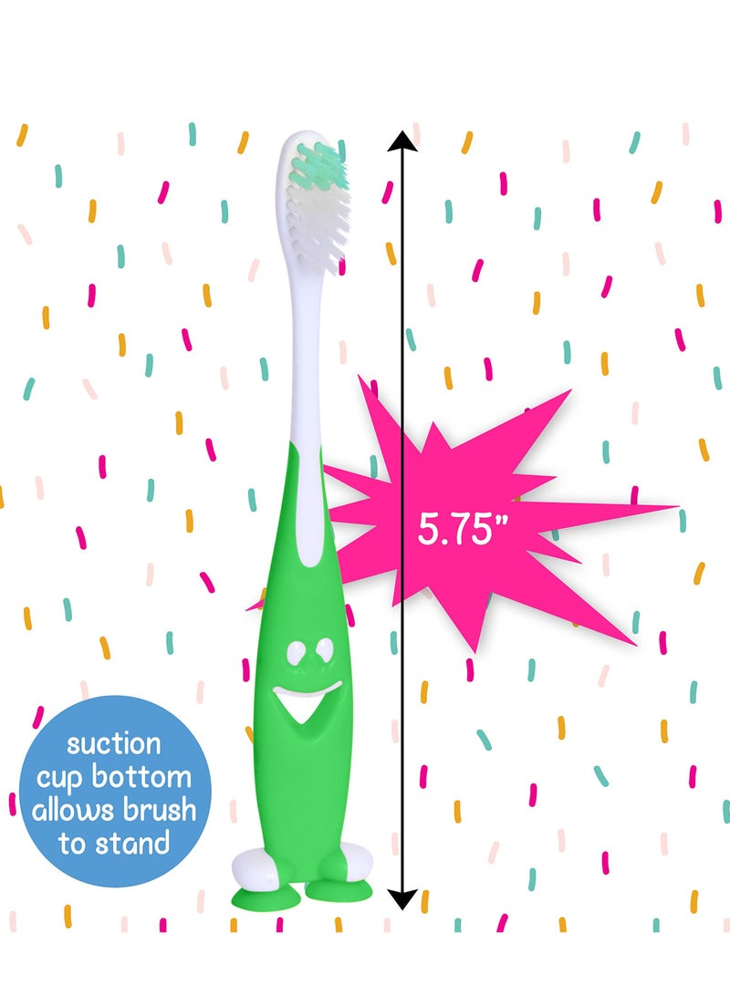 Excefore Kids Toothbrush, Children Soft Bristle Tooth Guard Toothbrush, Easy Grip for Toddlers Size Toothbrush Pack Kids Ages 3+ - Image 2