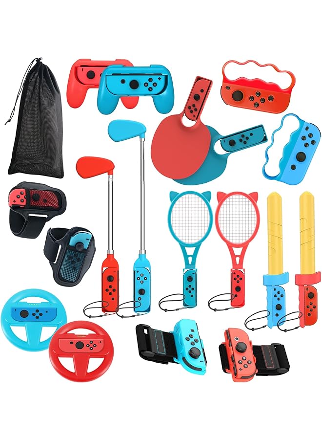 Yakiter Switch Sports Accessories Bundle Set 19 In 1 Family Party Pack Game Accessories Kit For Nintendo Switch Sports  - Image 1