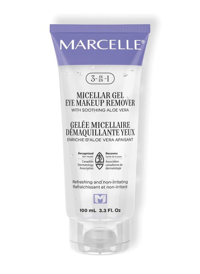 Marcelle 3-in-1 Micellar Gel Eye Makeup Remover, Hypoallergenic and Fragrance-Free, 3.3 fl oz - Image 1
