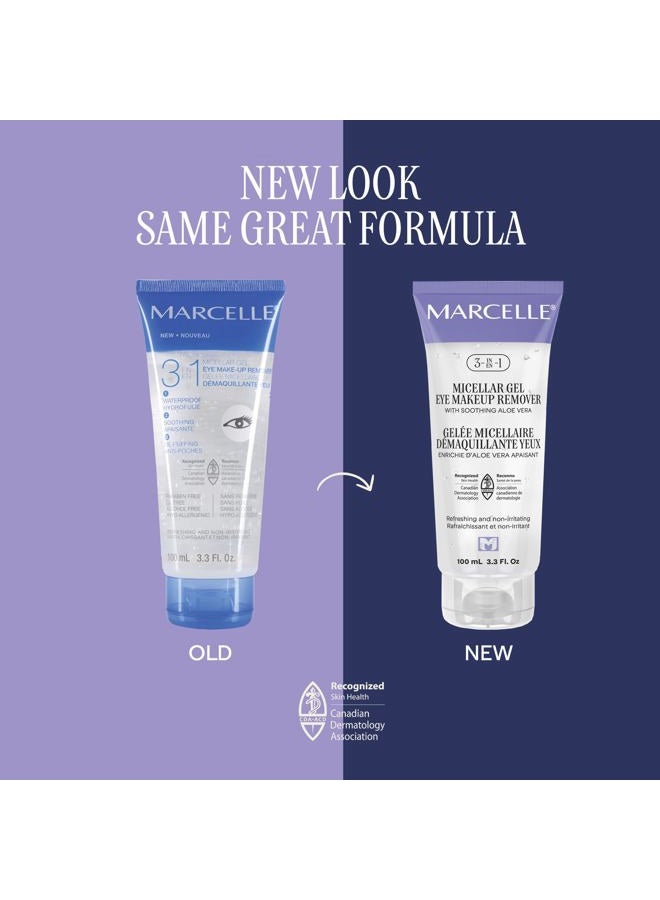 Marcelle 3-in-1 Micellar Gel Eye Makeup Remover, Hypoallergenic and Fragrance-Free, 3.3 fl oz - Image 2