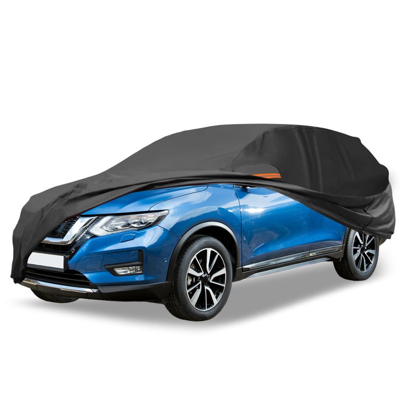 ACROPIX Car Cover Waterproof All Weather Full Exterior Cover Rain Hail Sun Protector Car Cover Black Fit for Nissan XTrail 20102024 with Door Zipper  Pack of 1