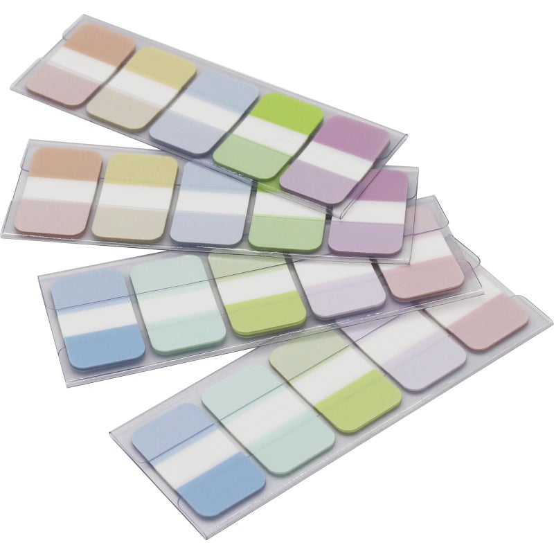 Andoca Tabs Flags Assorted Colors, 0.98 x 1.71 Inch Sticky Tabs, Easy to Post, 4 On-The-Go Dispensers/Pack, 400 Pages Total - Image 1