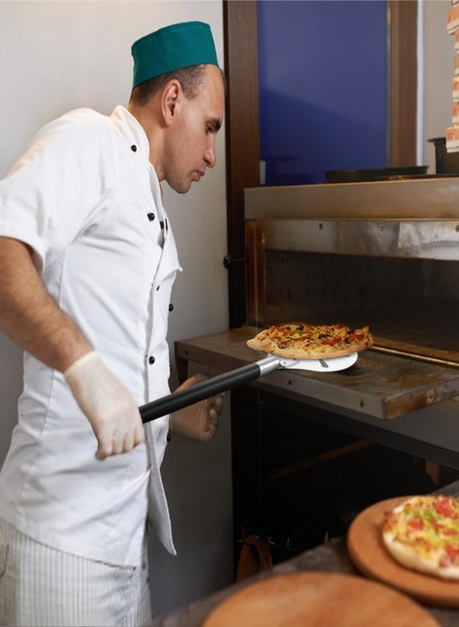 مجرفة بيتزا مثقبة مقاس 7 بوصات، مجرفة بيتزا دائرية من الفولاذ المقاوم للصدأ من ليونيو، مناسبة للطهاة والخبازين والفرن المنزلي - Image 5