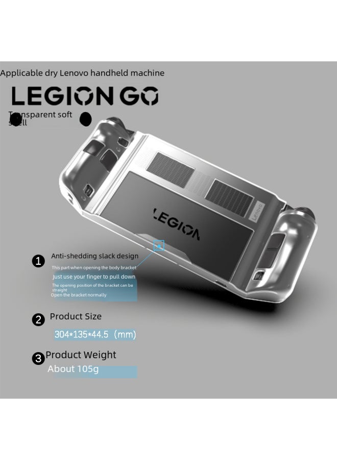 ليجيون جراب حماية شفاف لجهاز Lenovo Legion Go المحمول، غطاء حماية لجهاز الكمبيوتر/وحدة التحكم الرقمية للألعاب من Lenovo Rescuer Legion Go - لون المنتج: شفاف - الطراز: Lenovo Legion Go المحمول - Image 3