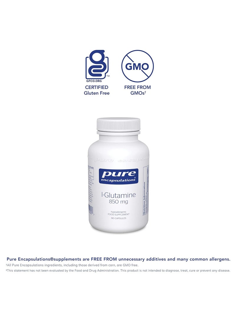 Pure Encapsulations إل-جلوتامين 850 ملغ 90 كبسولة - Image 4