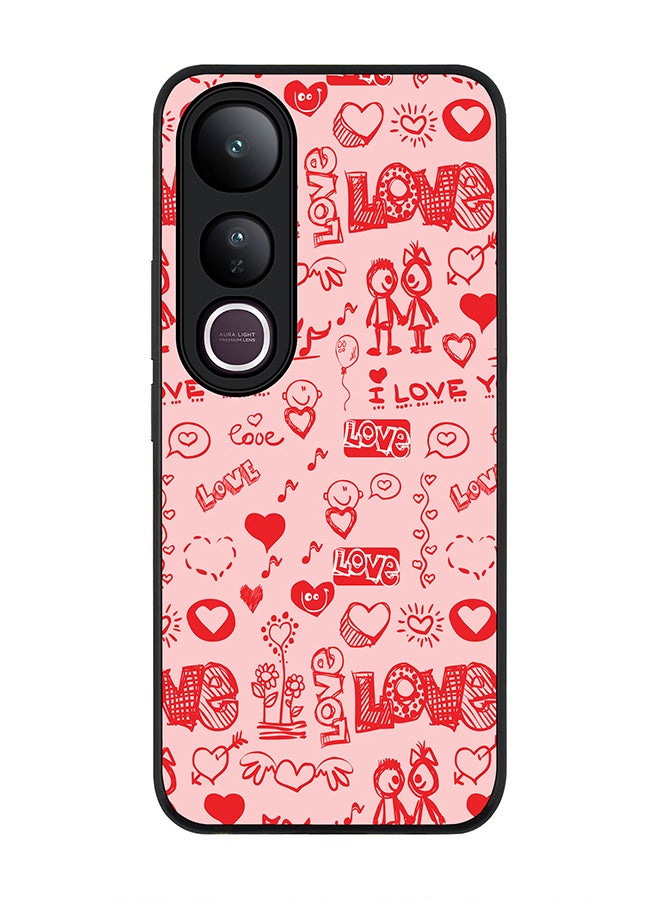Stylizedd For vivo V50 Lite Case,Slim fit Camera Protection, Shockproof Thin Phone cover  - Love Doodle