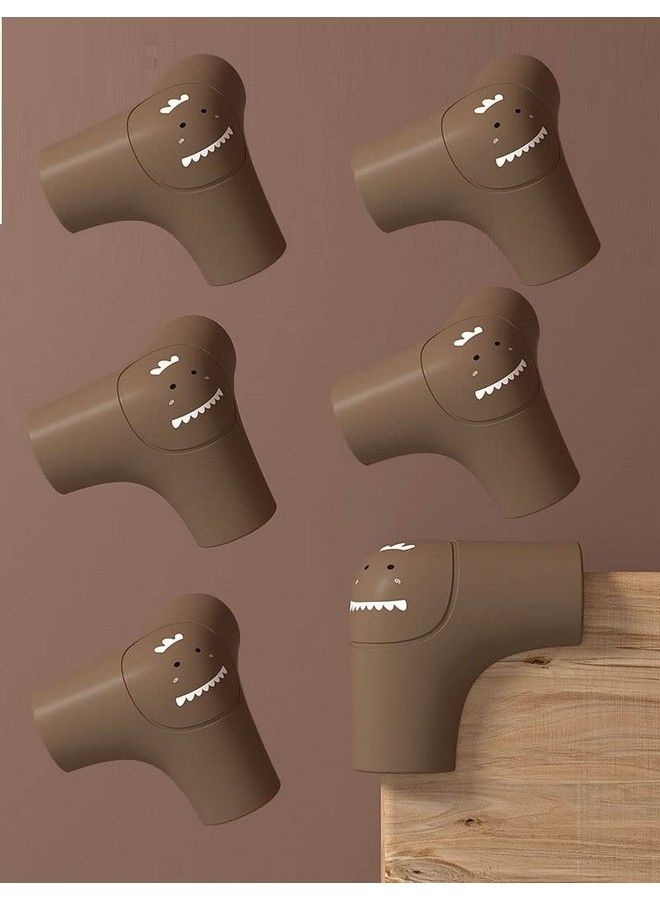 P-Plus International Soft Baby Proofing Corner Guards & Edge Protectors Pre Taped Table Corner Protector Child Safety Furniture Bumper Sharp Corner Cushions(Brown Pack Of 6) - Image 1