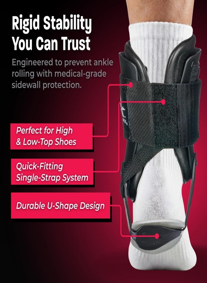 كرامر دعامة الكاحل Active Ankle T2، متوسطة، سوداء، توفر دعمًا قويًا لمقاسات الأحذية الرجالية من 7 إلى 10 والنسائية من 8 إلى 11، دعامة قابلة للتعديل لالتواء الكاحل، مناسبة للكرة الطائرة والتشجيع، مزودة ببطانة EVA خفيفة الوزن، تناسب القدم اليسرى أو اليمنى - Image 2