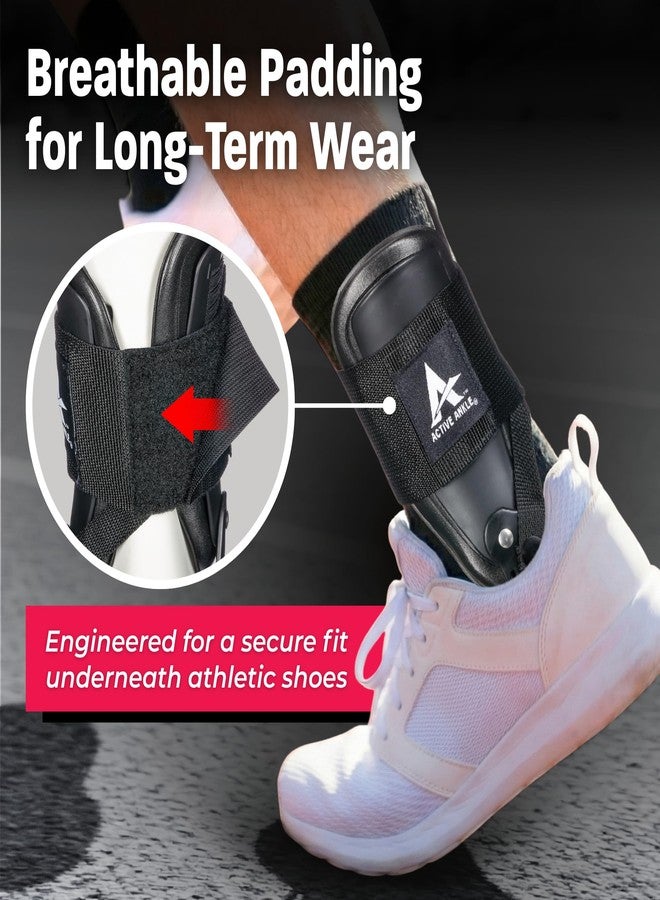 كرامر دعامة الكاحل Active Ankle T2، متوسطة، سوداء، توفر دعمًا قويًا لمقاسات الأحذية الرجالية من 7 إلى 10 والنسائية من 8 إلى 11، دعامة قابلة للتعديل لالتواء الكاحل، مناسبة للكرة الطائرة والتشجيع، مزودة ببطانة EVA خفيفة الوزن، تناسب القدم اليسرى أو اليمنى - Image 4