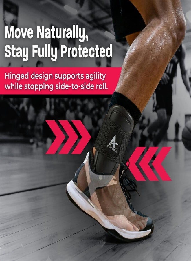 كرامر دعامة الكاحل Active Ankle T2، متوسطة، سوداء، توفر دعمًا قويًا لمقاسات الأحذية الرجالية من 7 إلى 10 والنسائية من 8 إلى 11، دعامة قابلة للتعديل لالتواء الكاحل، مناسبة للكرة الطائرة والتشجيع، مزودة ببطانة EVA خفيفة الوزن، تناسب القدم اليسرى أو اليمنى - Image 3