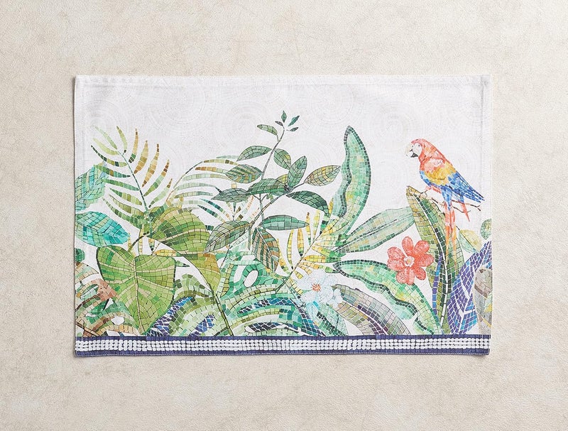 Maison d' Hermine Maison d Hermine Placemats 100 Combed Cotton Premium Set of 4 Dinner Placemat Decorative Washable Cloth Placemat Dining Buffet Parties  Camping  Mosaic 13x19 - Image 2