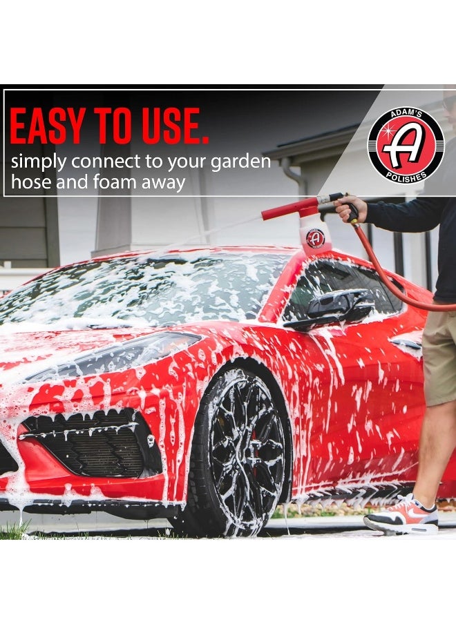 Adam's Polishes - Premium Foam Gun Car Wash Foam Gun For Garden Hose | Mix With Car Soap & Water & No Pressure Washer Required | Mega Suds Car Detailing & Car Cleaning Foam Sprayer - Image 1