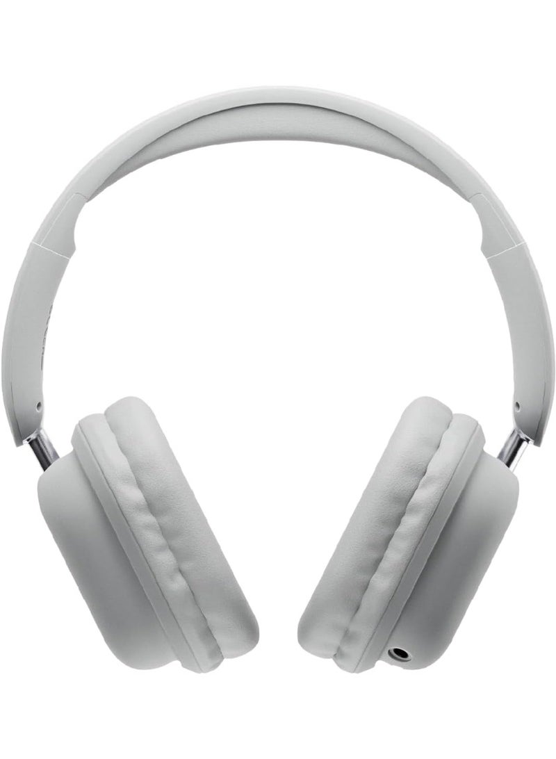 JUICE Wireless Headphones, 35Hr Playtime, Clearer hands-free calling, Foldable Lightweight Headset Batttery Indicator, Noise Cancelling Soft Cushioned Earpads, Wireless Over-Ear Bluetooth, 2hr Fast Charging – Grey - Image 1