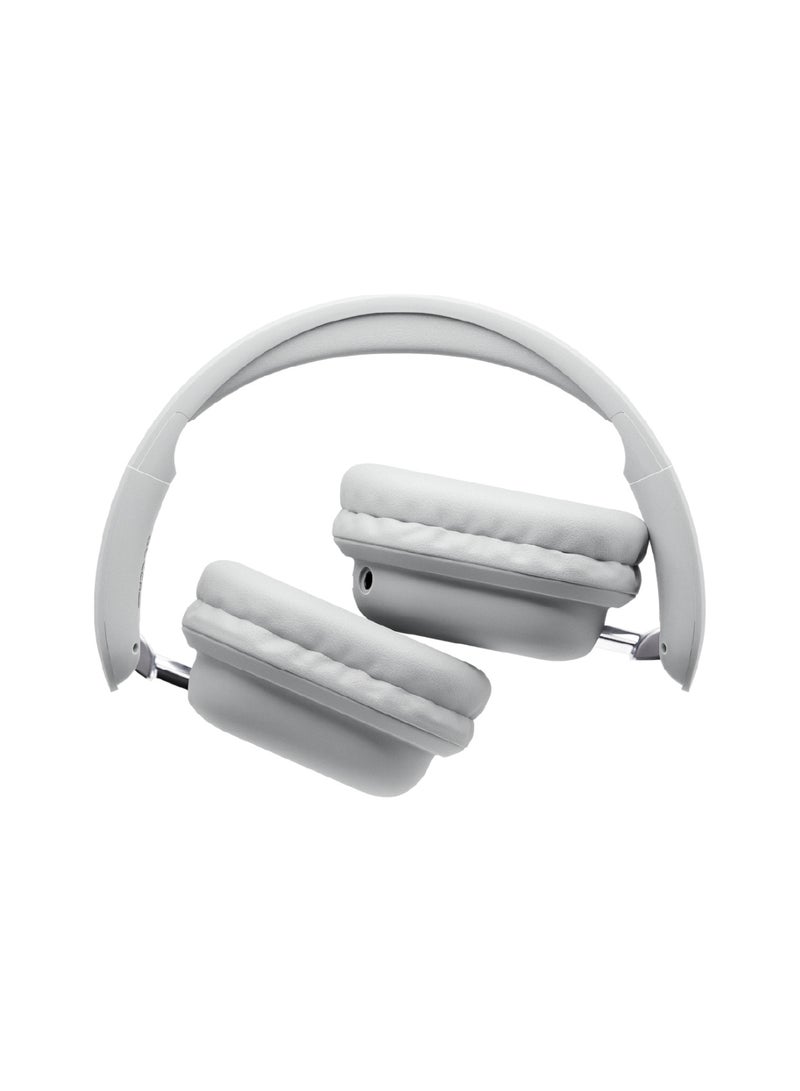 JUICE Wireless Headphones, 35Hr Playtime, Clearer hands-free calling, Foldable Lightweight Headset Batttery Indicator, Noise Cancelling Soft Cushioned Earpads, Wireless Over-Ear Bluetooth, 2hr Fast Charging – Grey - Image 2
