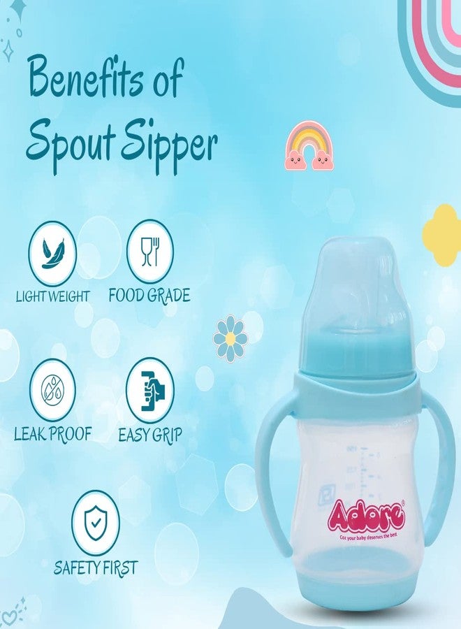 ادور كوب الشرب Adore Giggle Spout ذو الفوهة الناعمة والتصميم المقاوم للتسرب، 150 مل (أزرق) - Image 2