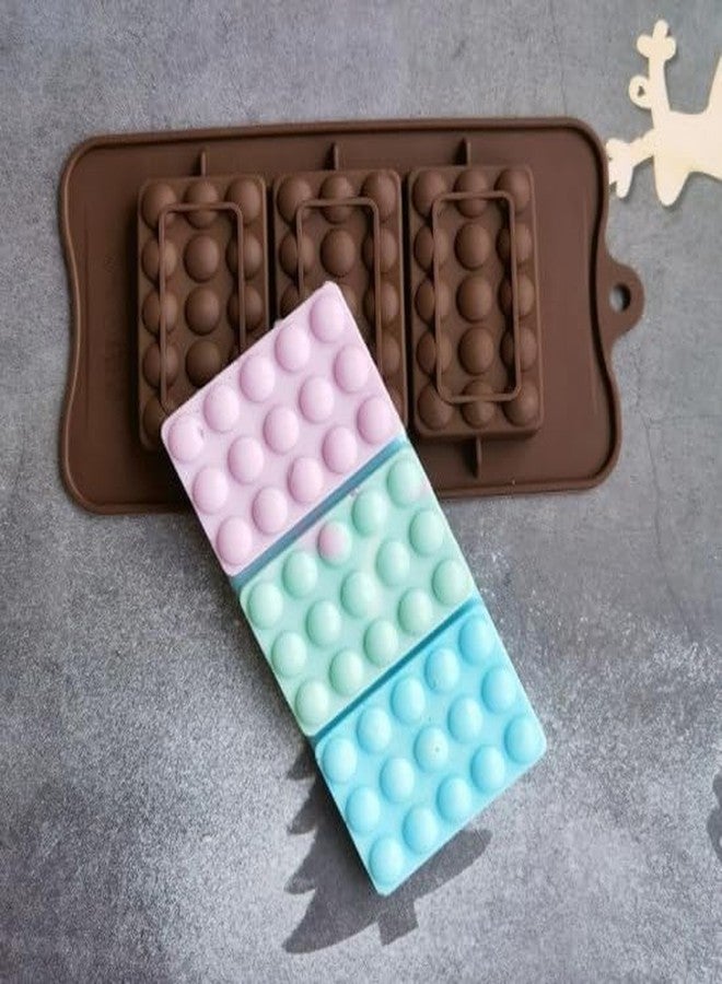 LEGACYCART Maze and 3 Slot Lego Shape Break Apart Chocolate Silicone Moulds Candy Protein Energy Bar Baking Snacks Brownie Choco Dessert Gummy Jelly Caramel Ganache Treats for Kids (Pack of 2) - Image 5