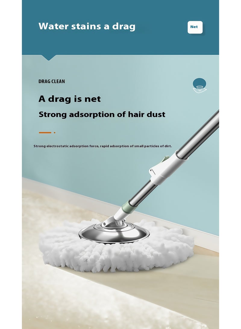 Flat Spin Mop with Bucket – Self-Wringing, Dirty & Clean Water Separation, 360° Swivel for Home Use  - Image 3