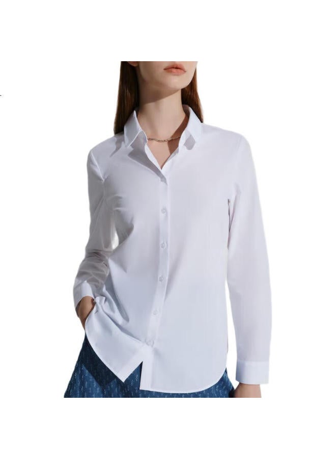 G2000 Cotton Blend Autumn And Winter Comfortable Skin-Friendly Commuter Long Sleeve Shirt White 34 - Image 3