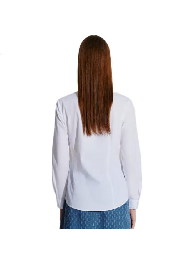 G2000 Cotton Blend Autumn And Winter Comfortable Skin-Friendly Commuter Long Sleeve Shirt White 34 - Image 1