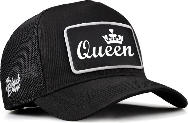 Black Börk Blackbörk V2 Trucker Queen - Black Cordura Fabric Hat (Cap) with 2 Code Logo  - Image 1