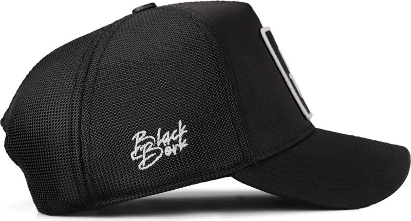 Black Börk Blackbörk V2 Trucker Queen - Black Cordura Fabric Hat (Cap) with 2 Code Logo  - Image 2