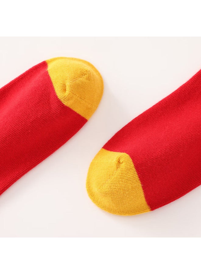 Hodo Children's Socks Boys And Girls Red New Year Cotton Mid-calf Socks 2 Pairs W5030 20-22cm - Image 2