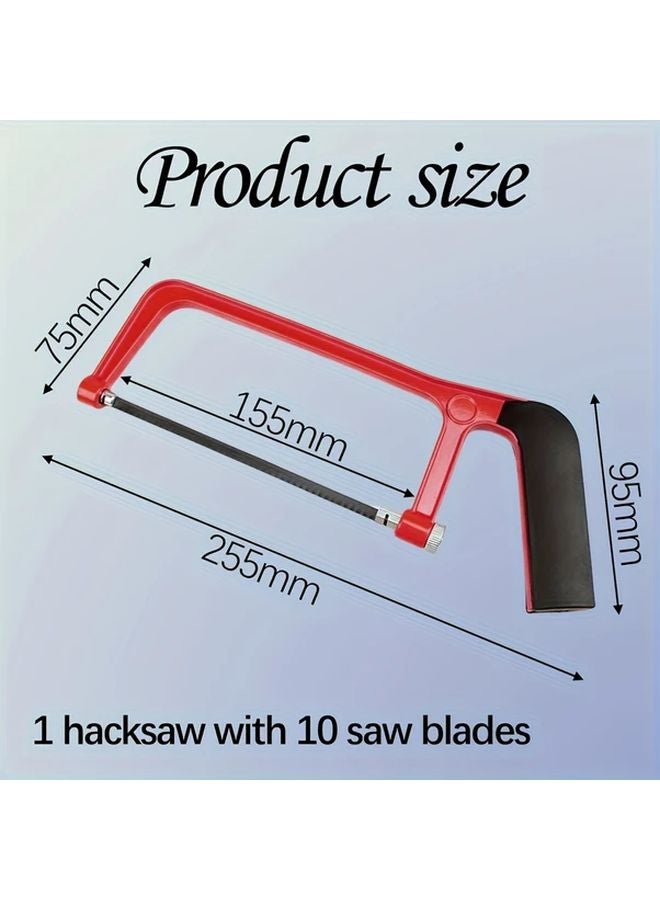 11 Pcs Mini Hacksaw Set With 10 Blades Heavy Duty Hand Saw For Wood Metal - Image 3
