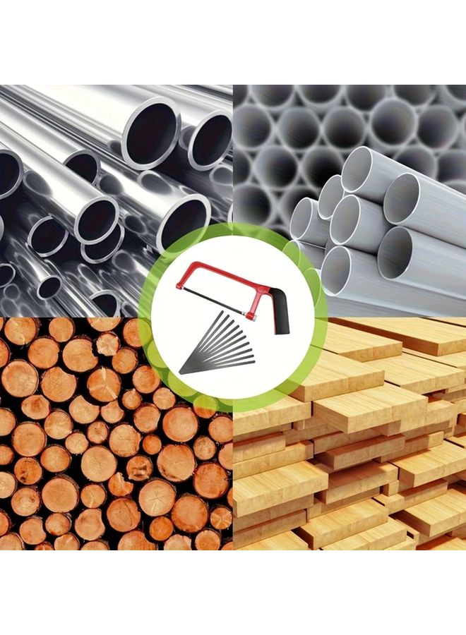 11 Pcs Mini Hacksaw Set With 10 Blades Heavy Duty Hand Saw For Wood Metal - Image 5