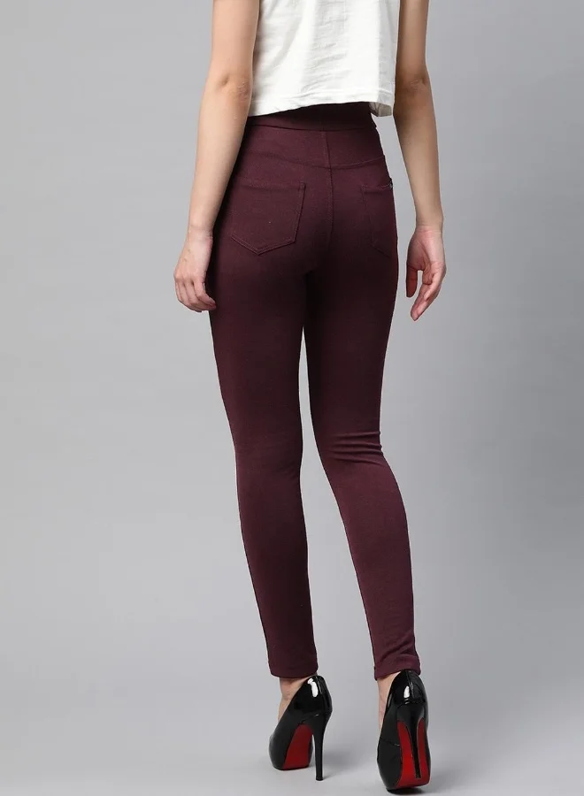 Hubberholme Wine Jeggings For Women