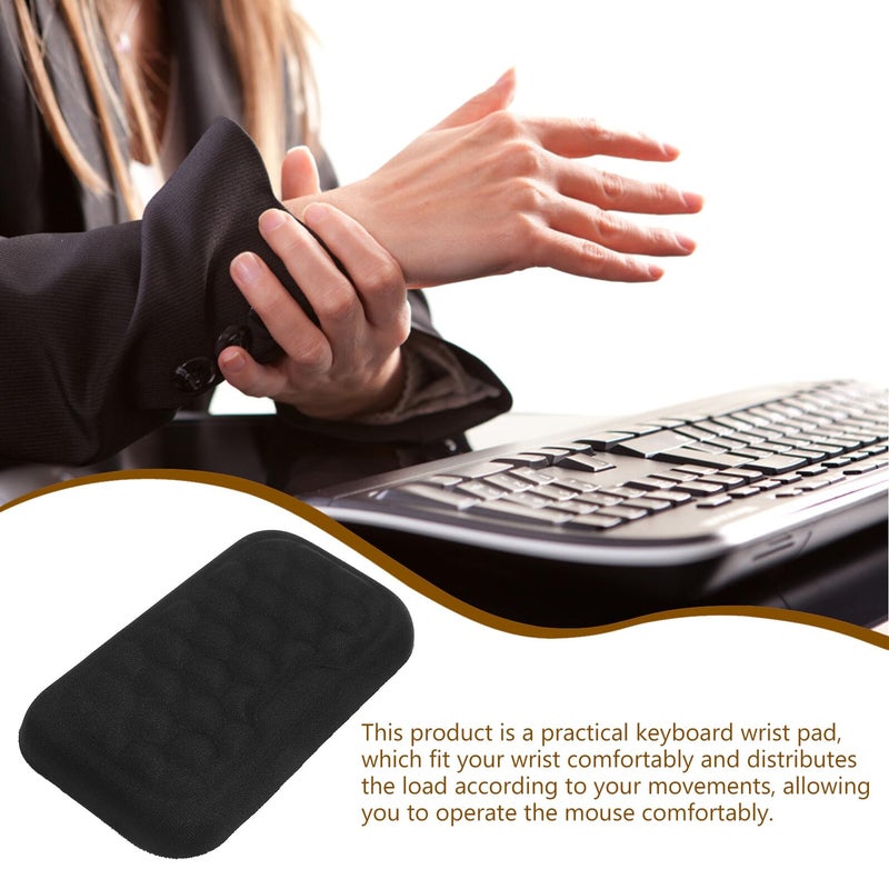 Ergonomic Keyboard Mouse Wrist Rest Pad Comfortable Fabric Surface Support Cushion Black - Image 4