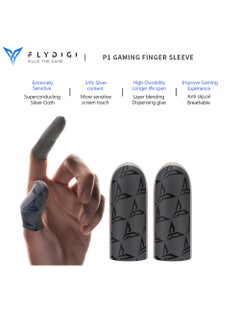 FlyDigi Flydigi P1 Silver-Cloth Mobile Gaming Finger Sleeve, 2 Pcs, Exclusive Custom FlySilver Cuperconducting Silver Cloth, 0.3mm Extremely Thin Material, Zero Touch, Breathable, Extremely Sensitive  - Image 1